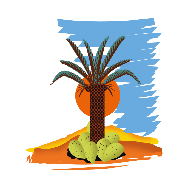 Retro Palm island by nickemporium1