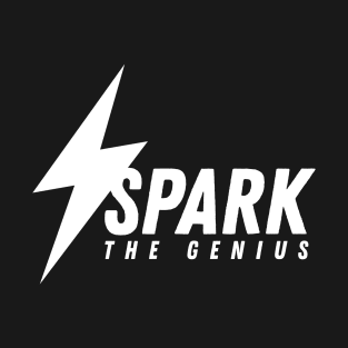 Spark The Genius logo, all in white T-Shirt