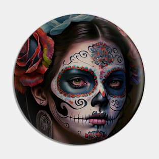 Day of the dead V2 - Women Oil paint Pin