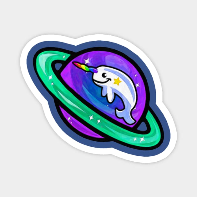 Planet Narwhale Magnet by cannibaljp