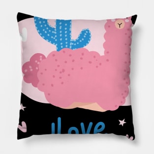 llama valentines day Pillow