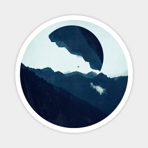 Dark Mountain Peaks Magnet by DyrkWyst