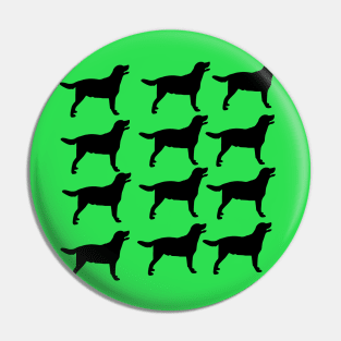 Crowd of Black Lab Designs Pin