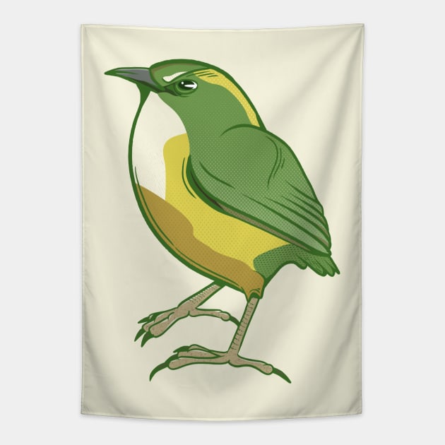 Rock Wren New Zealand Bird Tapestry by mailboxdisco