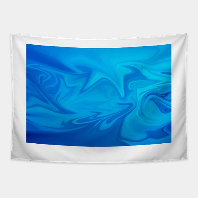 blue liquid color wave Tapestry by ramith-concept