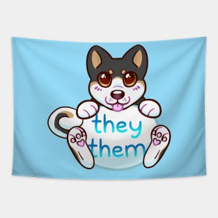 Doggy Pronouns - They/Them Tapestry