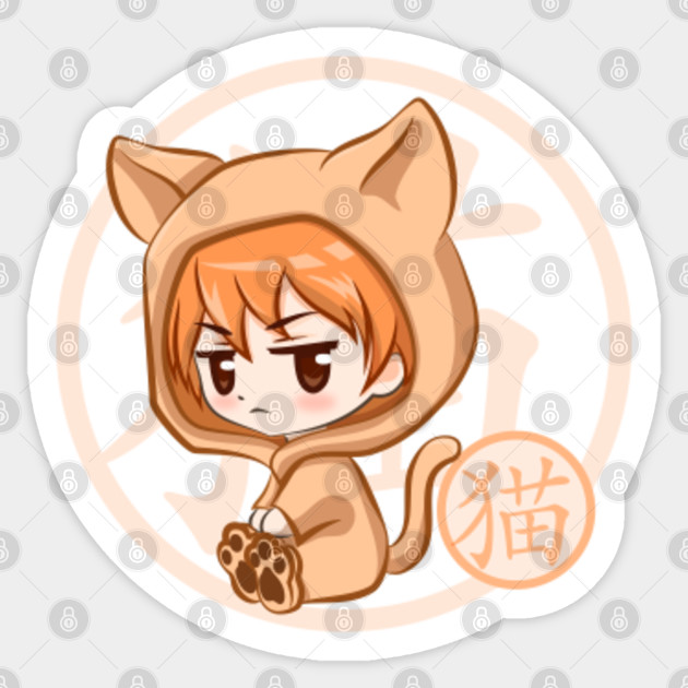 Chibi Cat Zodiac Kyo Fruits Basket Sticker Teepublic