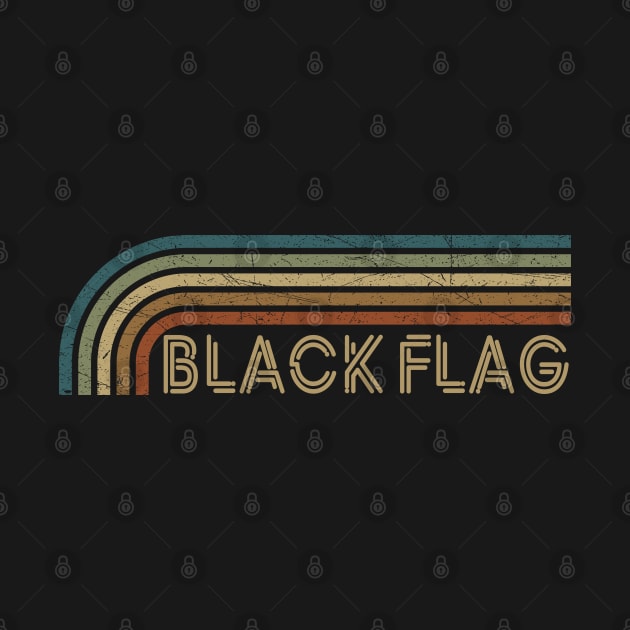 Black Flag Retro Stripes by paintallday