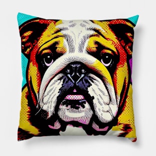 Bulldog Pop Art Pillow