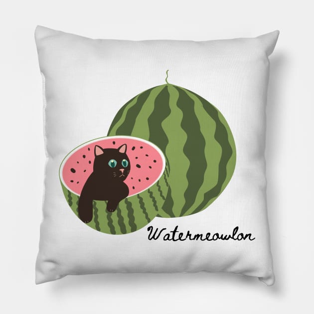 Watermeowlon Pillow by PatternbyNOK
