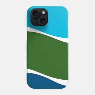 Turquoise Basil Cerulean Waves Phone Case