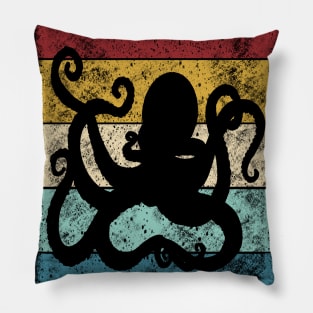 Retro never dies kraken octopus design Pillow