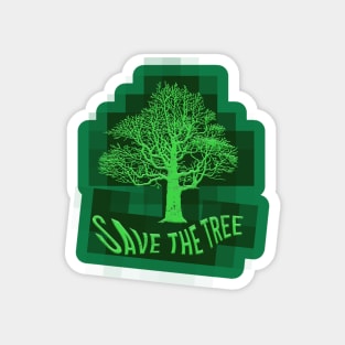 mozaic save the tree Magnet