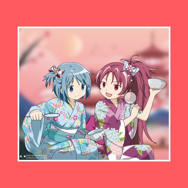 Sayaka Miki & Kyoko Sakura - Summer Festival 2021 by YueGraphicDesign