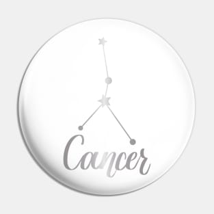 Cancer Zodiac Constellation in Silver Pin