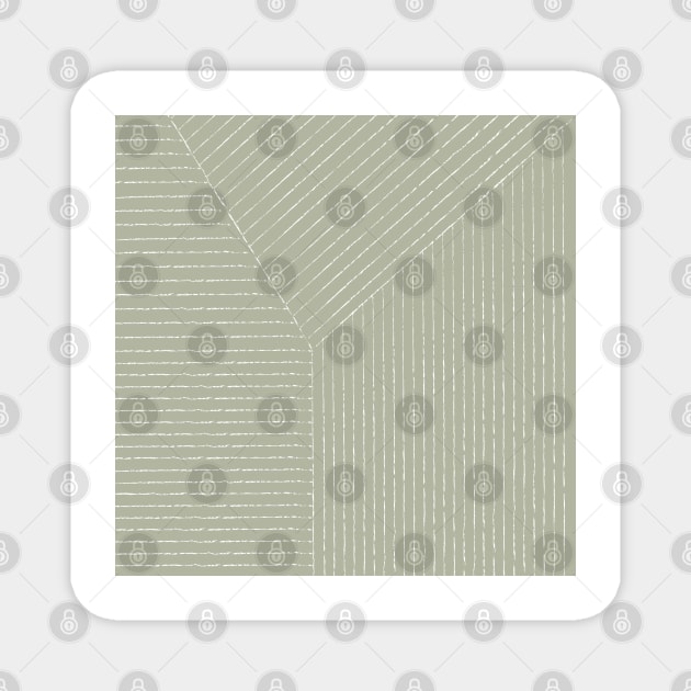 Lines (Linen Sage) Magnet by summer-sun-art