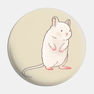 Cute white gerbil Pin