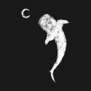 Cloudy Wahlshark and the moon T-Shirt