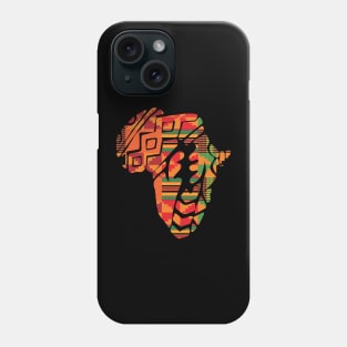 Africa Map, Kente Pattern, Gye Nyame Symbol Phone Case