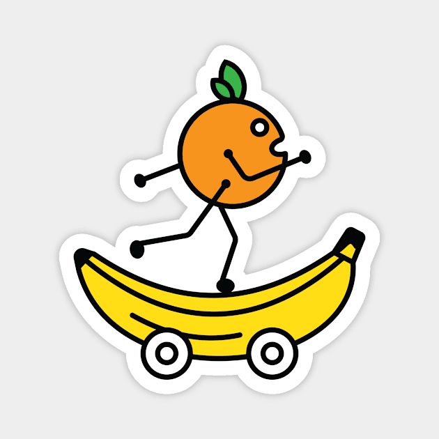 ORANGE & BANANA Magnet by encip