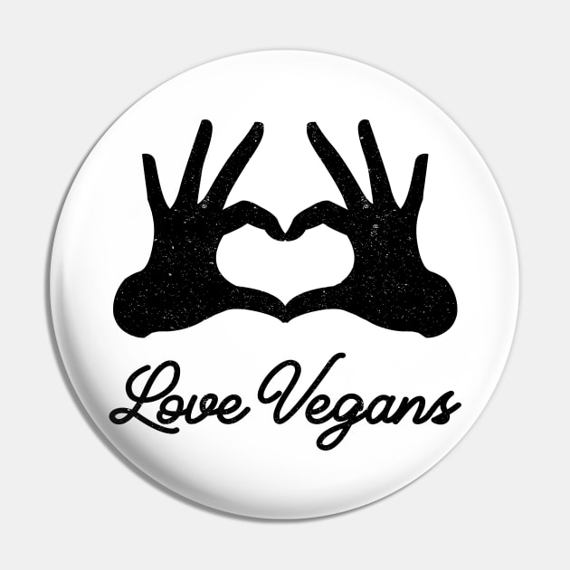 Love Vegans Pin by MZeeDesigns