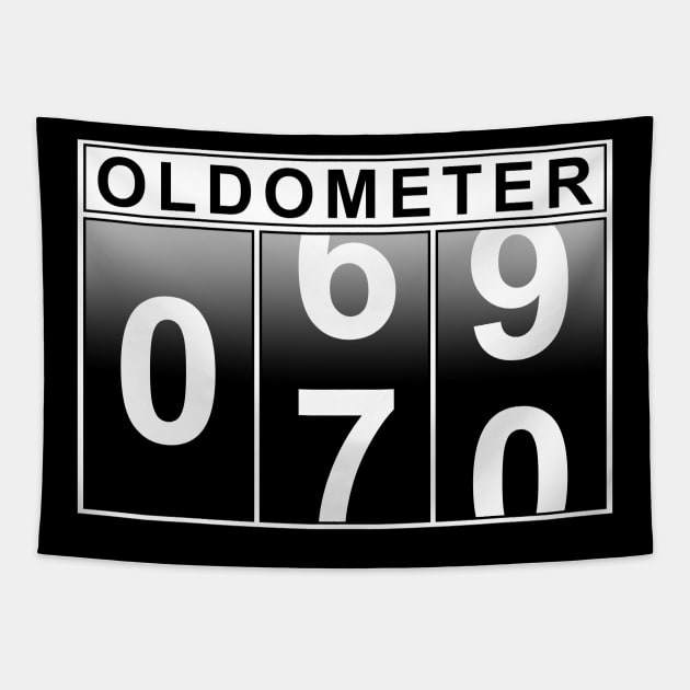 70th Birthday Oldometer Tapestry by Boss creative