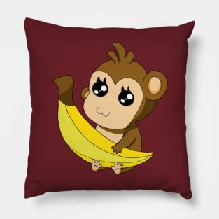 Affe mit Banane Pillow