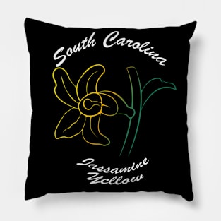 South Carolina - Jessamine Yellow Pillow