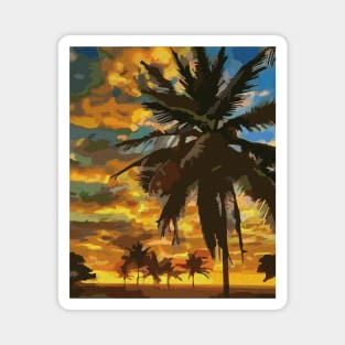 Sunset Palms Magnet