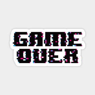 Game over 8 bit glitch Magnet