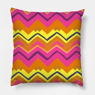 Zigzag Fun in Summer Sun Pillow