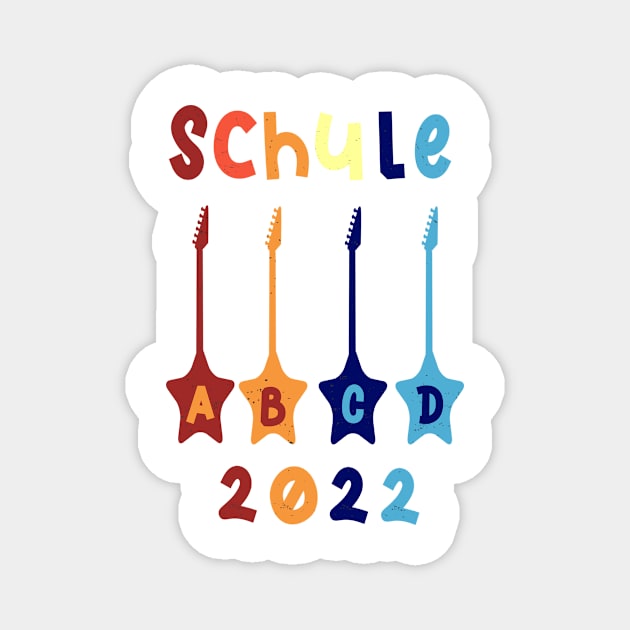 Schule 2022 ABCD Rockstar T shirt Magnet by chilla09