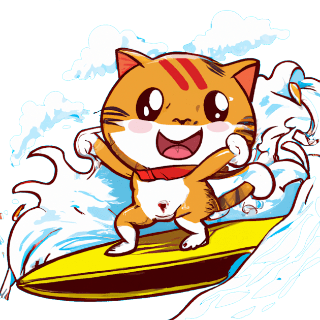 surfing cat Kids T-Shirt by MGphotoart