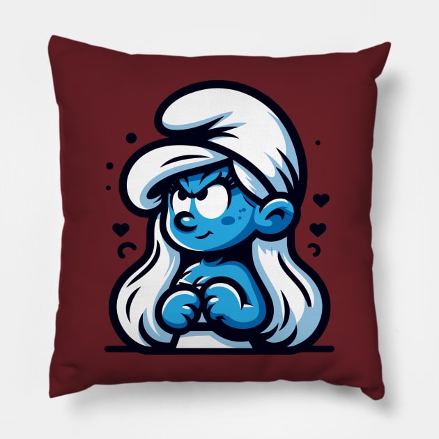 smurfette 2 Pillow by Juancuan