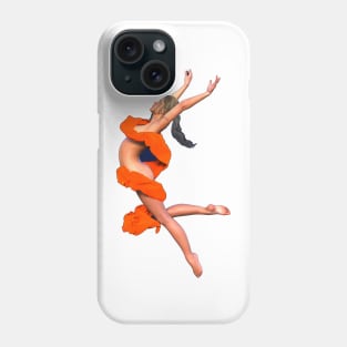 Woman girl dancer leaping in air Phone Case