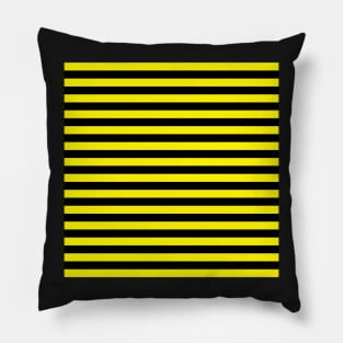 Yellow and Black Stripes Pillow