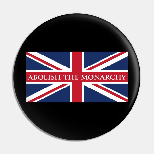 Abolish The Monarchy Union Jack Flag Pin by anonopinion