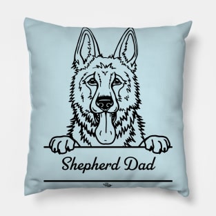 German Shepherd Dad, Variant Illustration Pillow