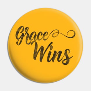 Grace Wins Inspirational Christian T-shirt Pin