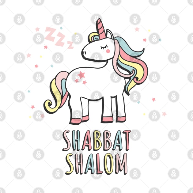 Shabbat Shalom Jewish Unicorn by Flippin' Sweet Gear