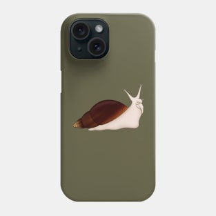 Giant African Land Snail, Achatina fulica, jade Phone Case