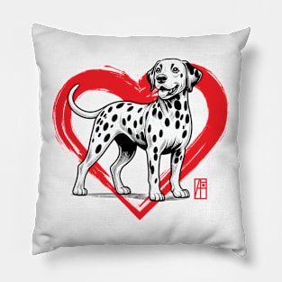 I Love My Dalmatian - I Love my dog - Energetic dog Pillow