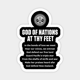 New Zealand national anthem — God Defend New Zealand Magnet