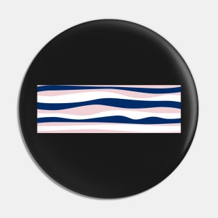 Wavy stripes navy-white-light pink Pin