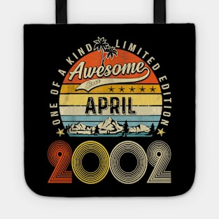 Awesome Since April 2002 Vintage 21st Birthday Tote