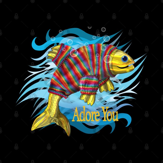 Harry's fish sweater by Brash Ideas