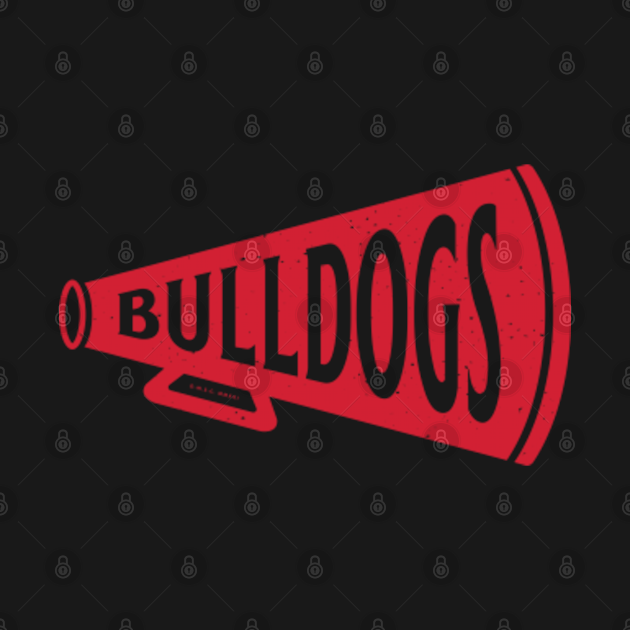 Disover Vintage Megaphone - Georgia Bulldogs (Red Bulldogs Wordmark) - Georgia Bulldogs - T-Shirt