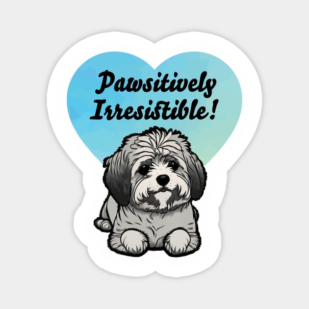 Pawsitively Irresistible! - Maltese Magnet by shellysom91