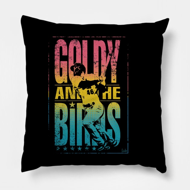 Paul Goldschmidt Goldy And The Birds Pillow by Erianna Bee