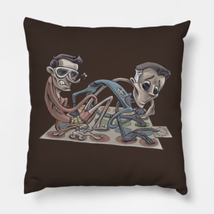 Plastic Man and Mr. Fantastic playing Twister Pillow
